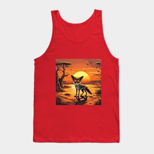 Cute wolf coyote in the sunset gift ideas Tank Top